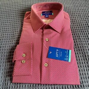 Apt. 9 Dark Red Patterned Men’s Shirt